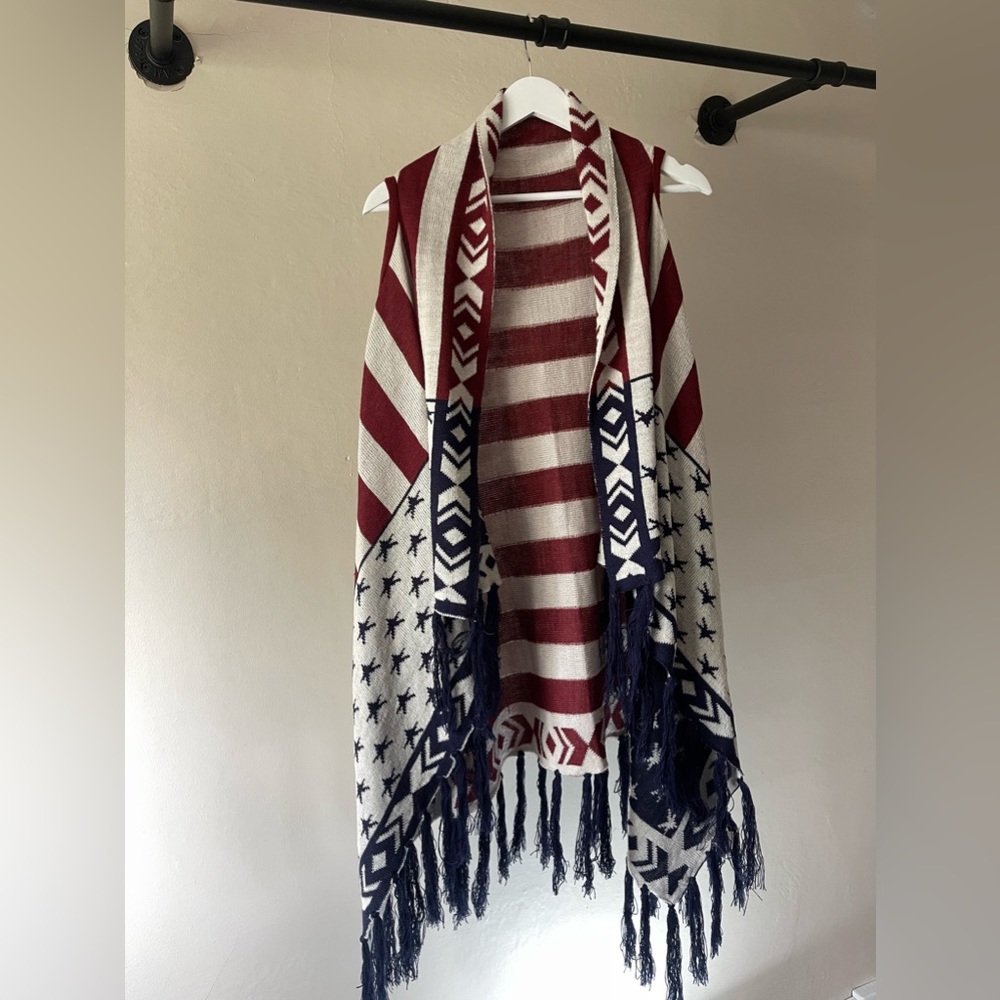 STARS & STRIPES SHAWL ONE SIZE